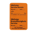 Volkswagen service sticker